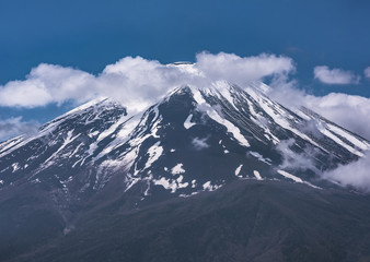 Fototapeta na wymiar A landscape view of Mount Fuji