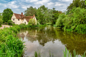 Historic cottage and pond - Flatford, UK
