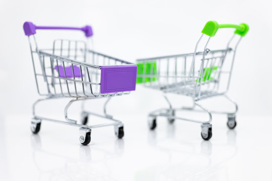Shopping Cart , image use for retail business online for support of customer on internet, marketing business concept.