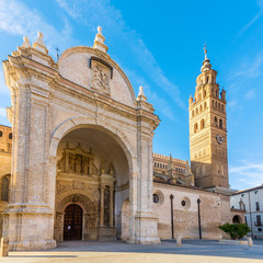 View at the Portal of Cathedral of Tarazona in Spain
