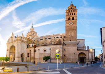 Fototapeta na wymiar View at the Cathedral of Tarazona in Spain
