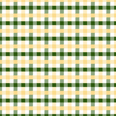 Green and Yellow Gingham pattern. Texture from squares for - plaid, tablecloths, clothes, shirts, dresses, paper, bedding, blankets, quilts and other textile products. Vector illustration EPS 10