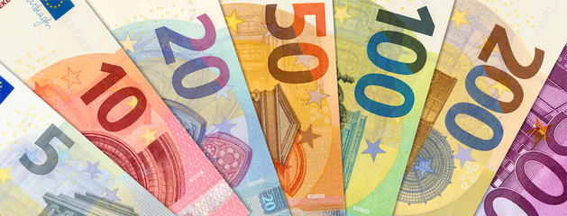 Alle Euroscheine als Geldfächer