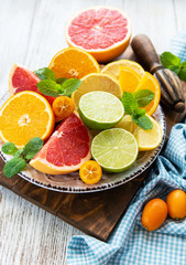 Fresh citrus fruits