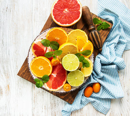 Fresh citrus fruits