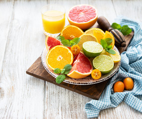 Fresh citrus fruits