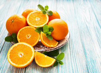 Fresh orange fruits