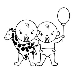 babies boy and girl baby shower