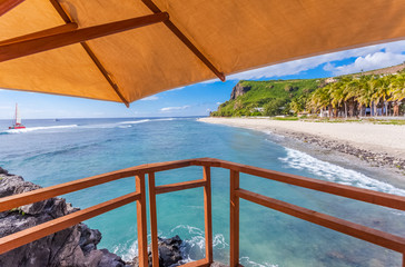 view from the deck ,  Cap La Houssaye, Réunion 