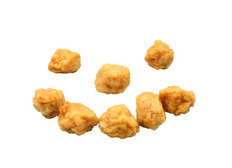 shrimp balls smile sign isolated white background with clipping path