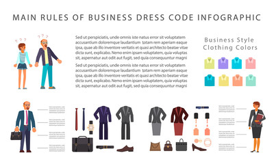 Business dress code infographics