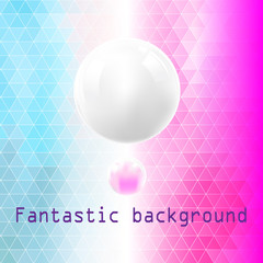 Bright Fantastic super vector background with planets.