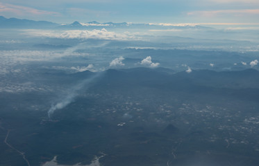 Above the earth of Java island,Indonesia