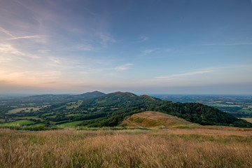 Obraz premium View of the Malvern Hills from British Camp Worcestershire England
