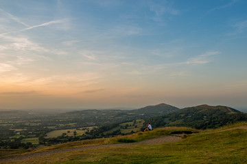 Fototapeta premium View of the Malvern Hills from British Camp Worcestershire England