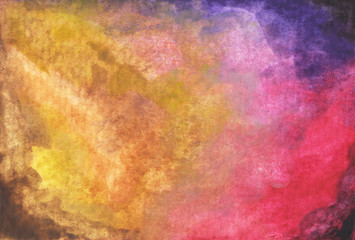 Colorful abstract texture smooth modern background. Watercolor illustration.