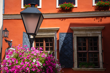Closeup of lantern in Lviv, Ukraine