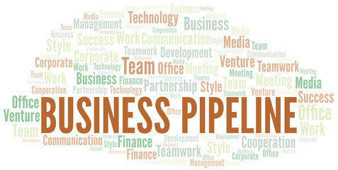 Fototapeta premium Business Pipeline word cloud. Collage made with text only.