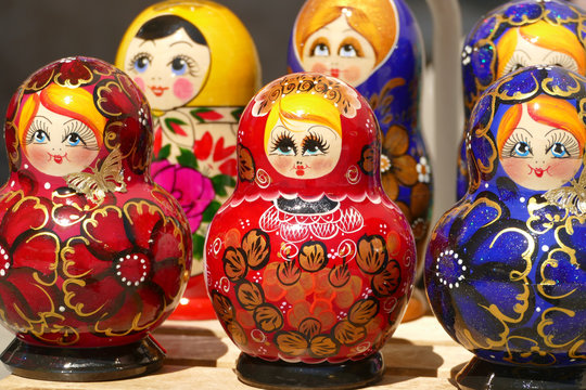 Nice set of typical russian babushkas as a gift from holidays
