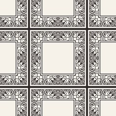 Seamless geometric pattern. Vector abstract classical modern art deco background in black and white color