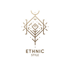 Obraz premium Geometric sacred abstract emblem tattoo