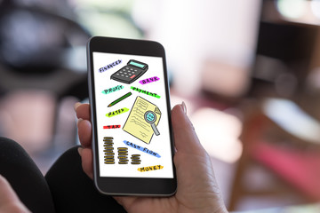 Accounting concept on a smartphone