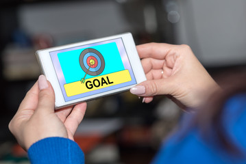 Goal concept on a smartphone