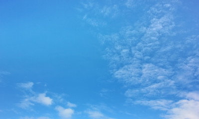 Fototapeta na wymiar the blue sky abstract white cloud background