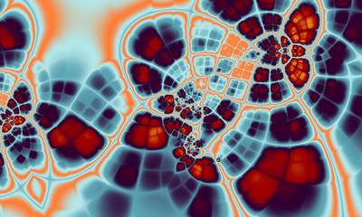 Beautiful abstract background for art projects, cards, business, posters. 3D illustration, computer-generated fractal