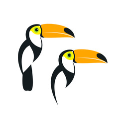 Toucan logo. Isolated toucan on white background  © oleg7799