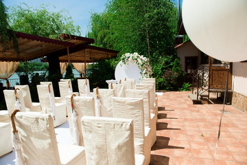 wedding ceremony decoration, beautiful wedding decor, flowers