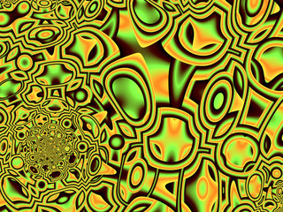 Fototapeta premium Beautiful optical illusion for art projects, cards, business, posters. 3D illustration, computer-generated fractal