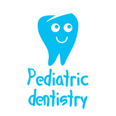 Vector logo for pediatric dentistry, dentistry for children