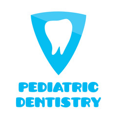 Vector logo for pediatric dentistry, dentistry for children