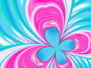 Beautiful abstract flower for art projects, cards, business, posters. 3D illustration, computer-generated fractal