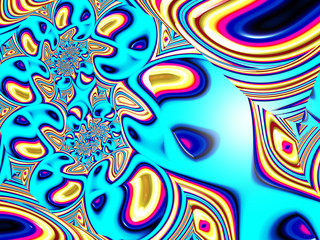 Beautiful optical illusion for art projects, cards, business, posters. 3D illustration, computer-generated fractal