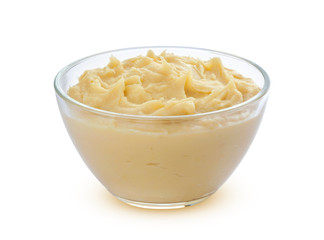 Mashed potatoes isolated on white background