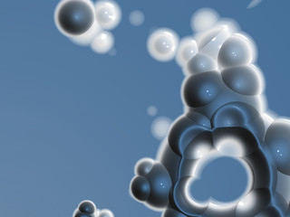 Beautiful abstract background for art projects, cards, business, posters. 3D illustration, computer-generated fractal