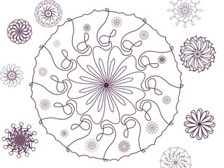 abstract floral background with flowers