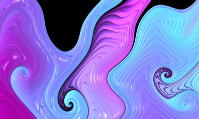 Beautiful abstract background for art projects, cards, business, posters. 3D illustration, computer-generated fractal