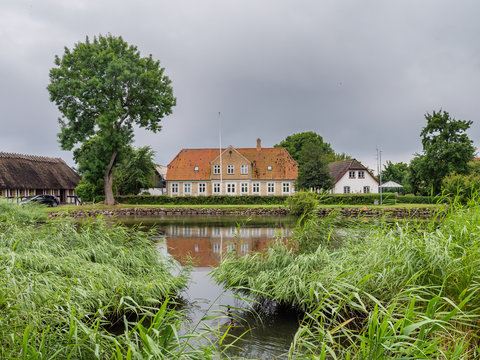 Traditional home on the island Lyoe in the Danish archipelago near Funen, Denmark