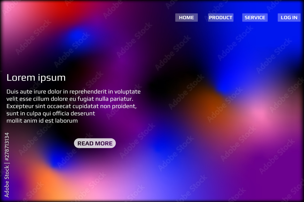 Aufkleber Minimal Glow Fluid Flow Colorful Abstract Design For Website Advertising Brochure Background. Modern Trendy Gradient Futuristic Element Multi Color Tone Illustration Concept.
