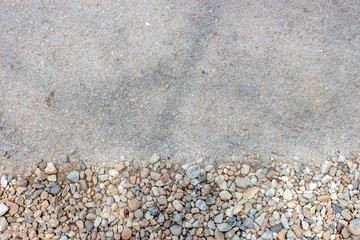 closeup rock and cement floor background. top view