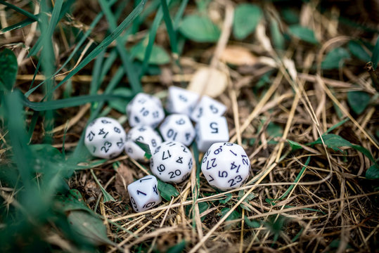 playing dice for role-playing and board games