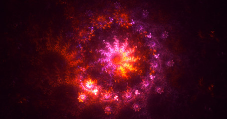 3D rendering abstract round light background