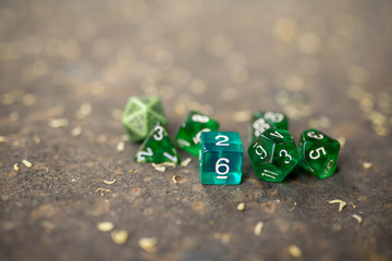 playing dice for role-playing and board games