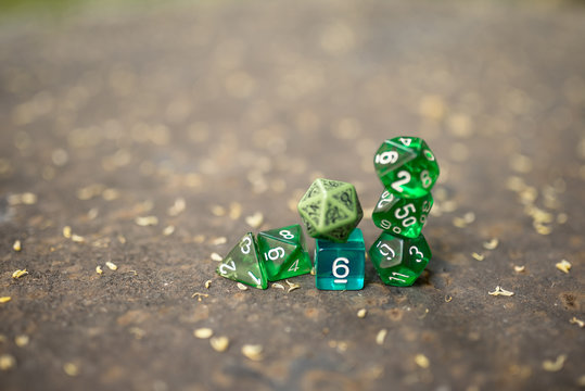 playing dice for role-playing and board games