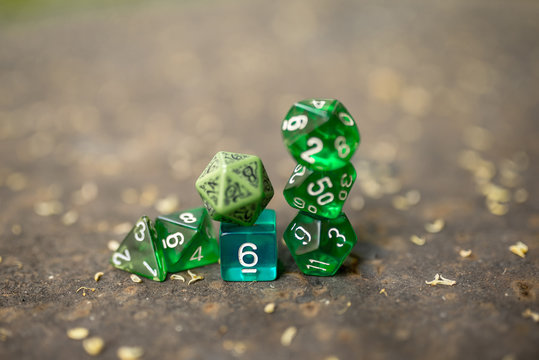playing dice for role-playing and board games