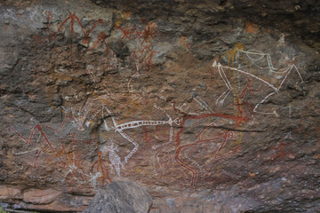 Aboriginal Rock Paintings in Kakadu National Park Northern Territory of Australia