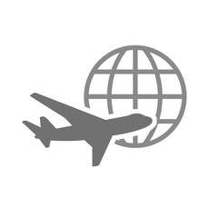 Globaler Flugverkehr - symbol icon